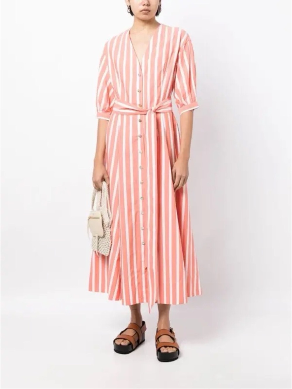 NWT Evi Grintela Yara Striped Midi Shirtdress Small - Picture 2 of 12